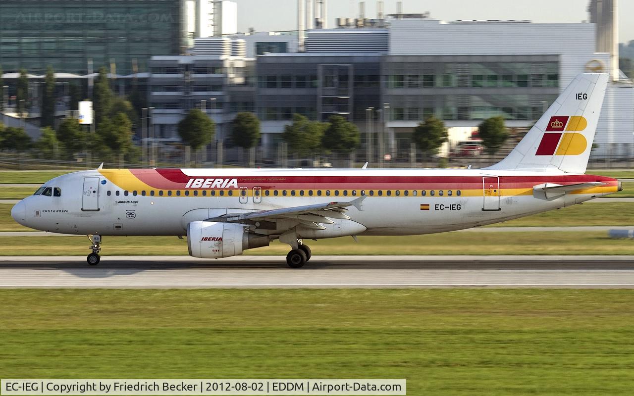 EC-IEG, 2001 Airbus A320-214 C/N 1674, departure from Munich