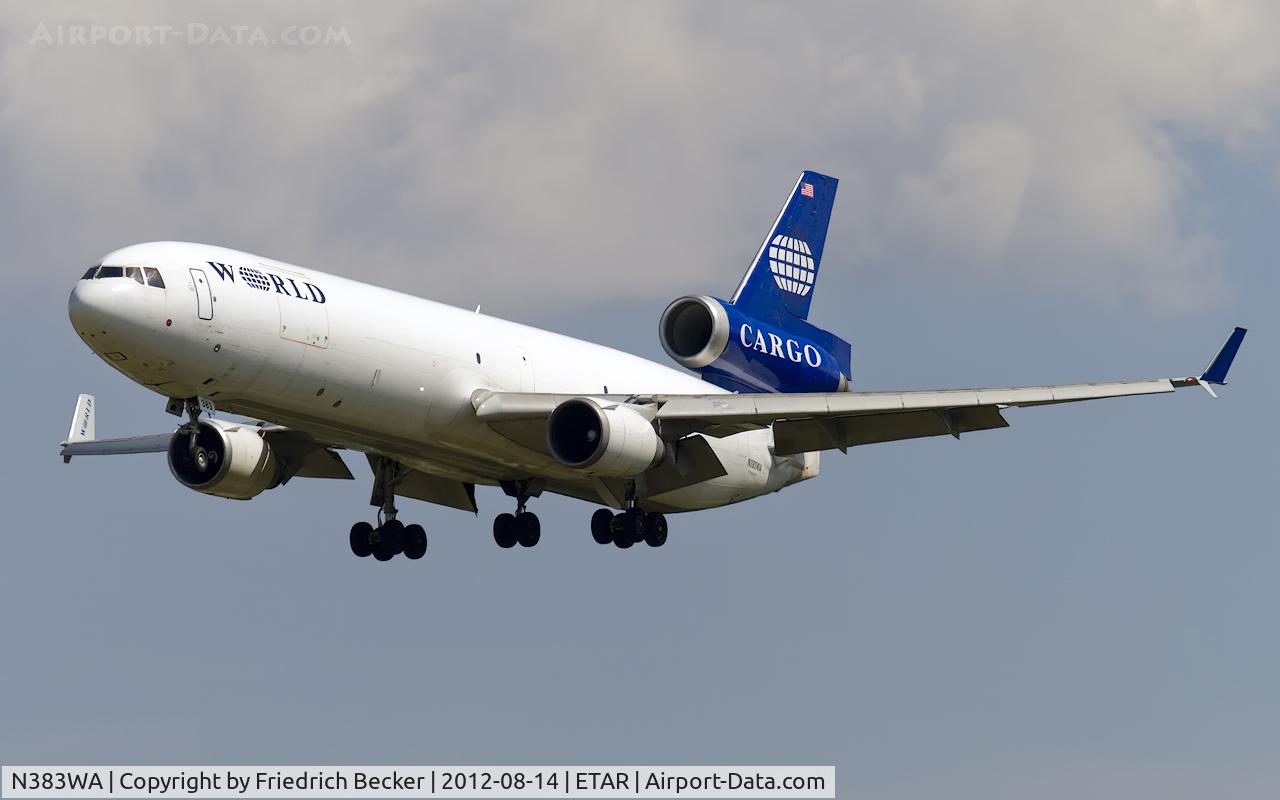 N383WA, 1990 McDonnell Douglas MD-11/F C/N 48412, on final RW26