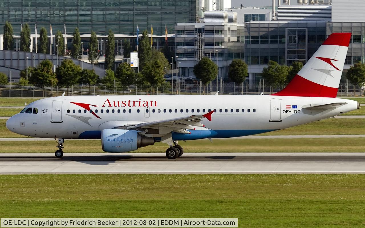 OE-LDC, 2004 Airbus A319-112 C/N 2262, departure from Munich