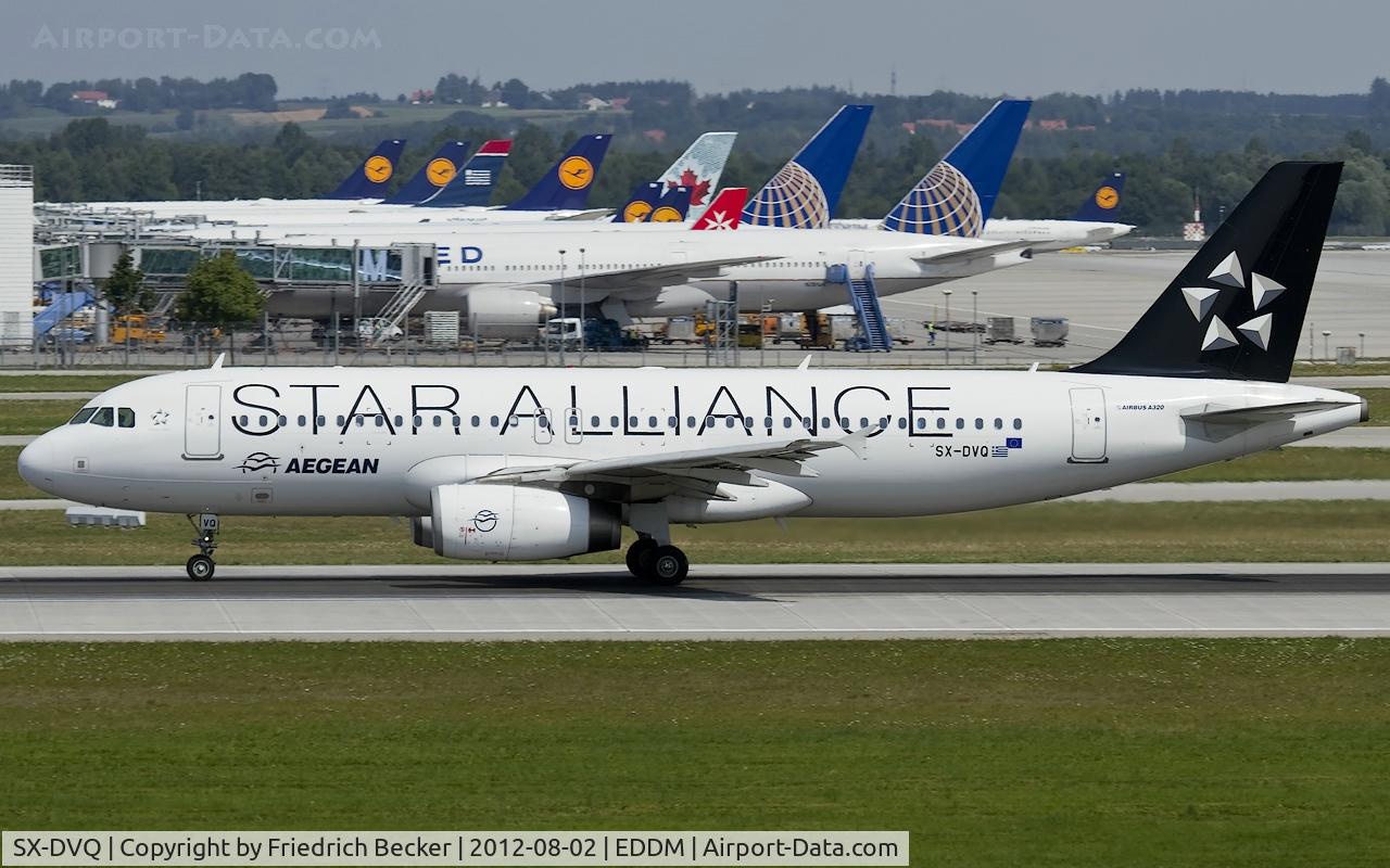 SX-DVQ, 2008 Airbus A320-232 C/N 3526, departure from Munich