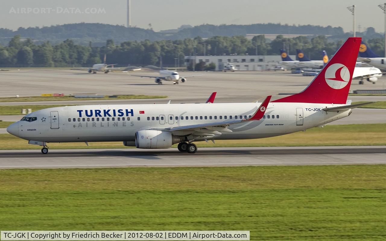 TC-JGK, 2006 Boeing 737-8F2 C/N 34409, departure from Munich