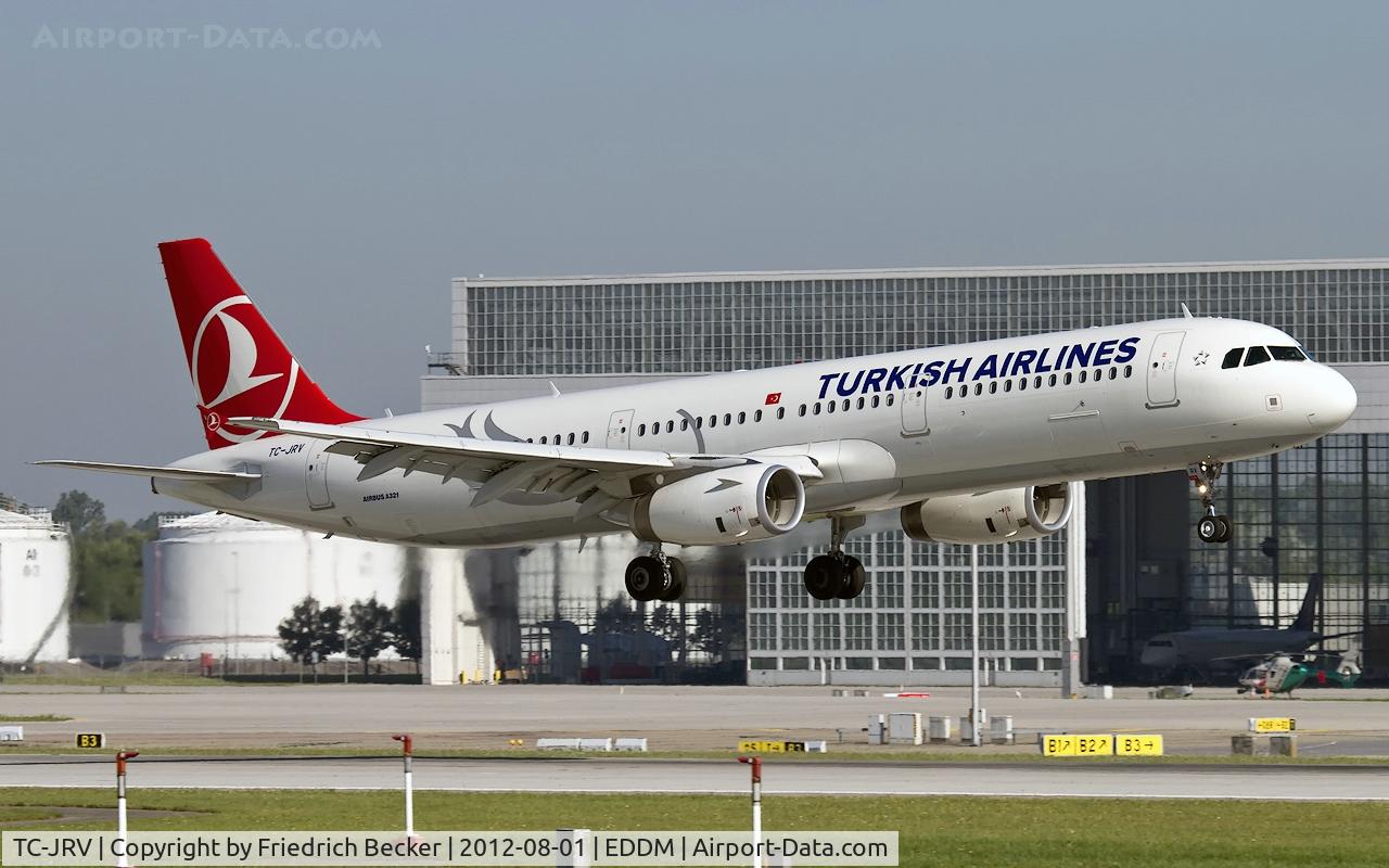TC-JRV, 2012 Airbus A321-231 C/N 5077, moments prior touchdown