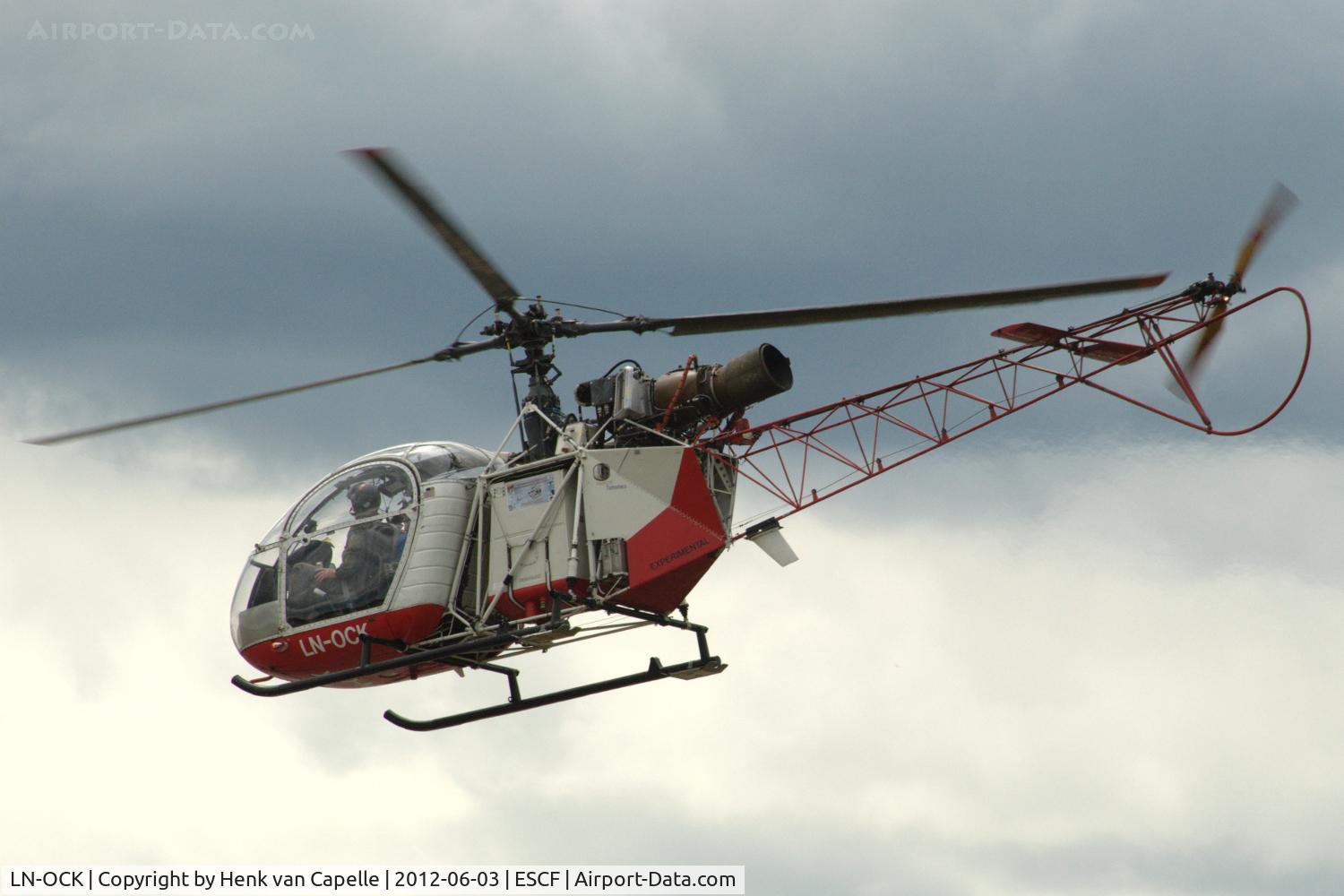 LN-OCK, Sud Aviation SE-3130 Alouette II C/N 1268, Alouette II display at Malmen air base, Sweden.
