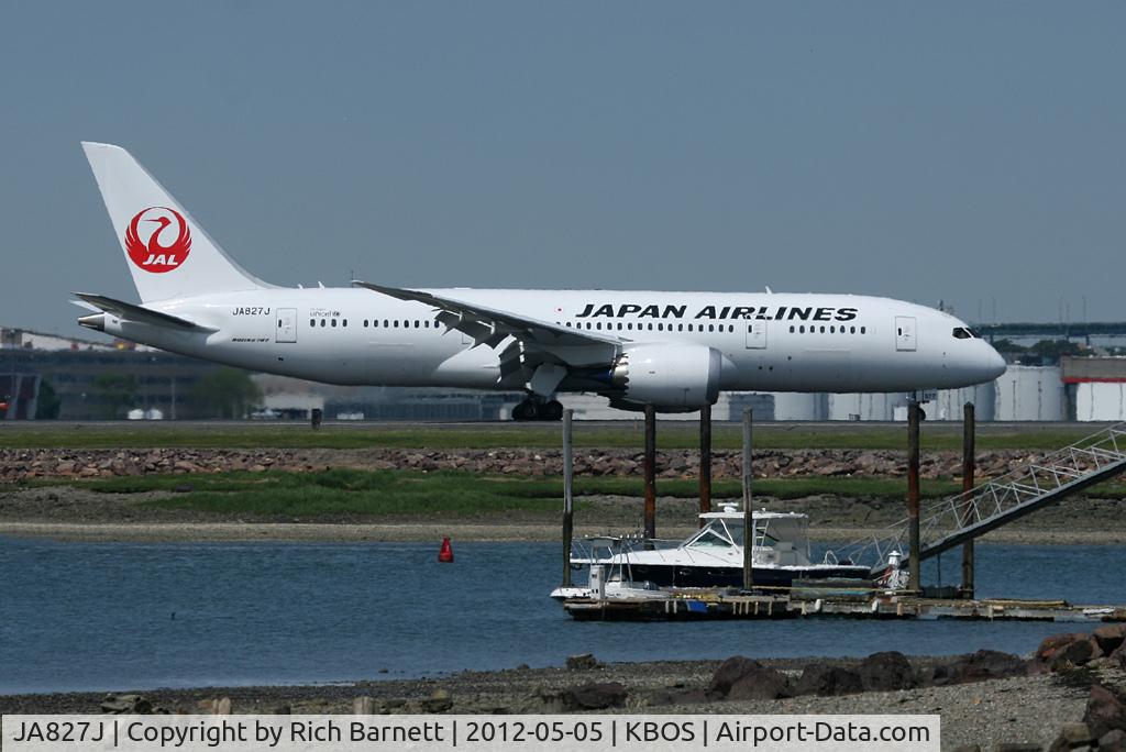 JA827J, 2011 Boeing 787-8 Dreamliner C/N 34837, Arriving runway 4R
