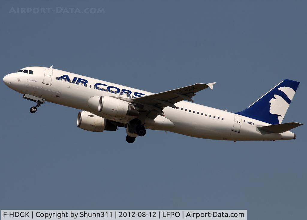 F-HDGK, 2010 Airbus A320-214 C/N 4478, Taking off from rwy 24