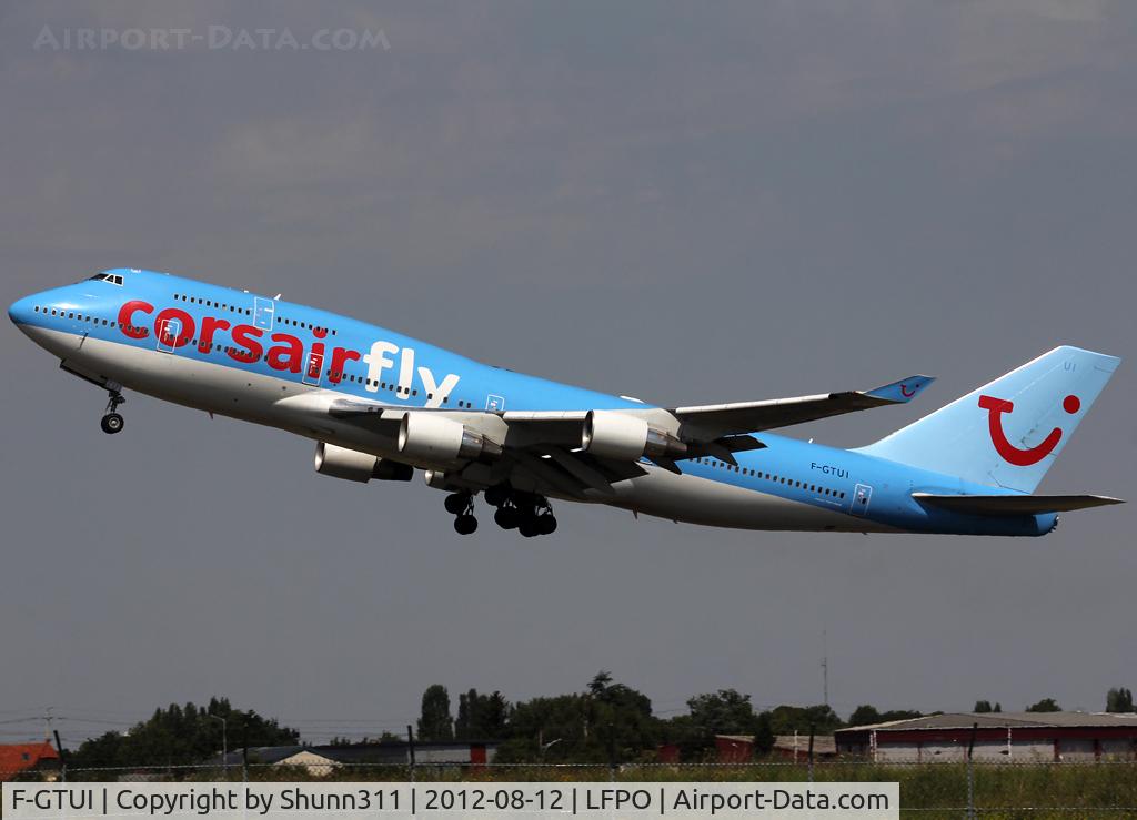 F-GTUI, 1992 Boeing 747-422 C/N 26875, Taking off from rwy 24