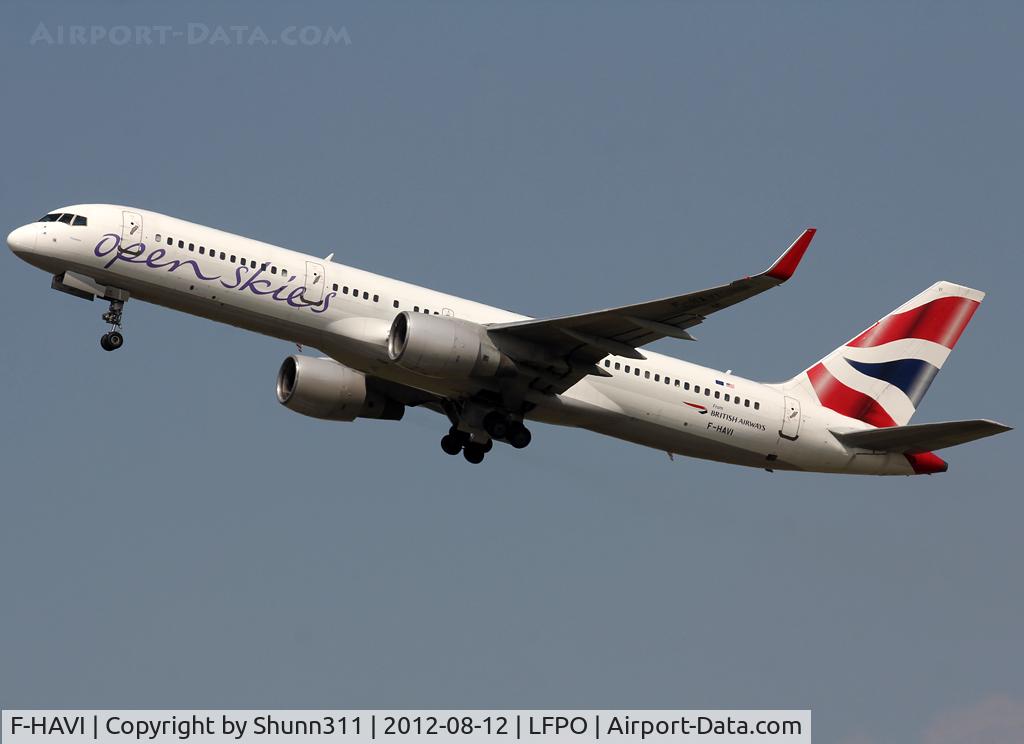 F-HAVI, 1990 Boeing 757-26D C/N 24473, Taking off from rwy 24