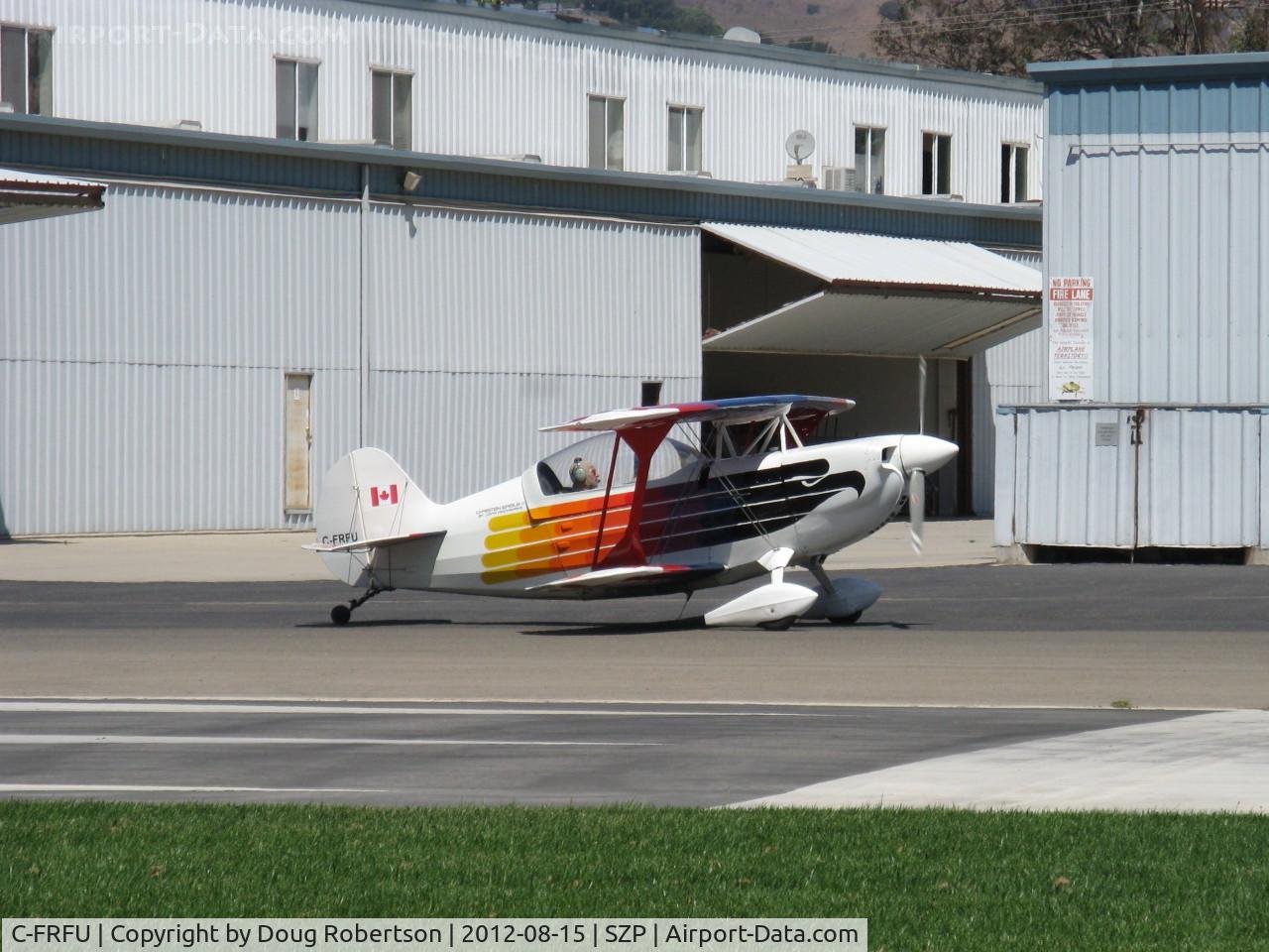 C-FRFU, 1984 Christen Eagle II C/N 0001 (C-FRFU), 1984 Hochmann CHRISTEN EAGLE II, S-turns taxi to 22