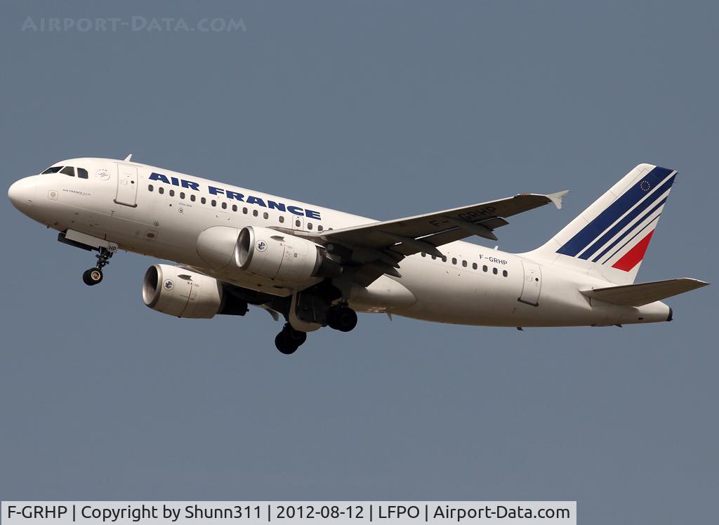 F-GRHP, 2000 Airbus A319-111 C/N 1344, Taking off from rwy 24