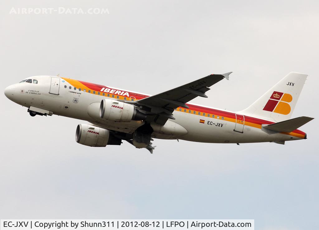 EC-JXV, 2006 Airbus A319-111 C/N 2897, Taking off from rwy 24