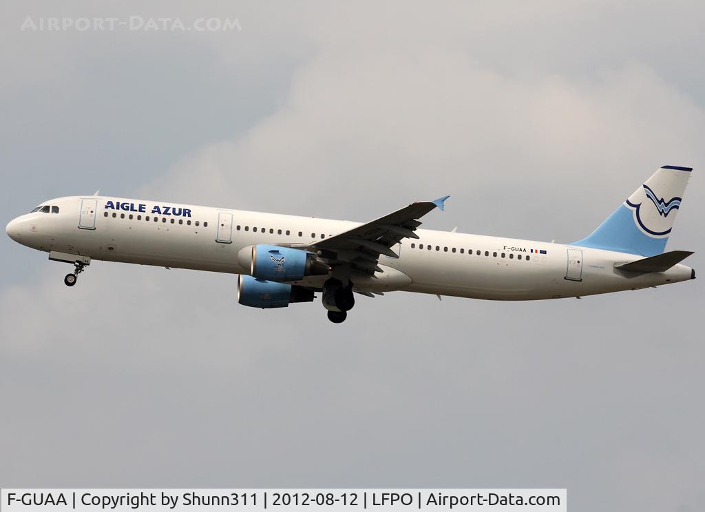 F-GUAA, 1998 Airbus A321-211 C/N 808, Taking off from rwy 24