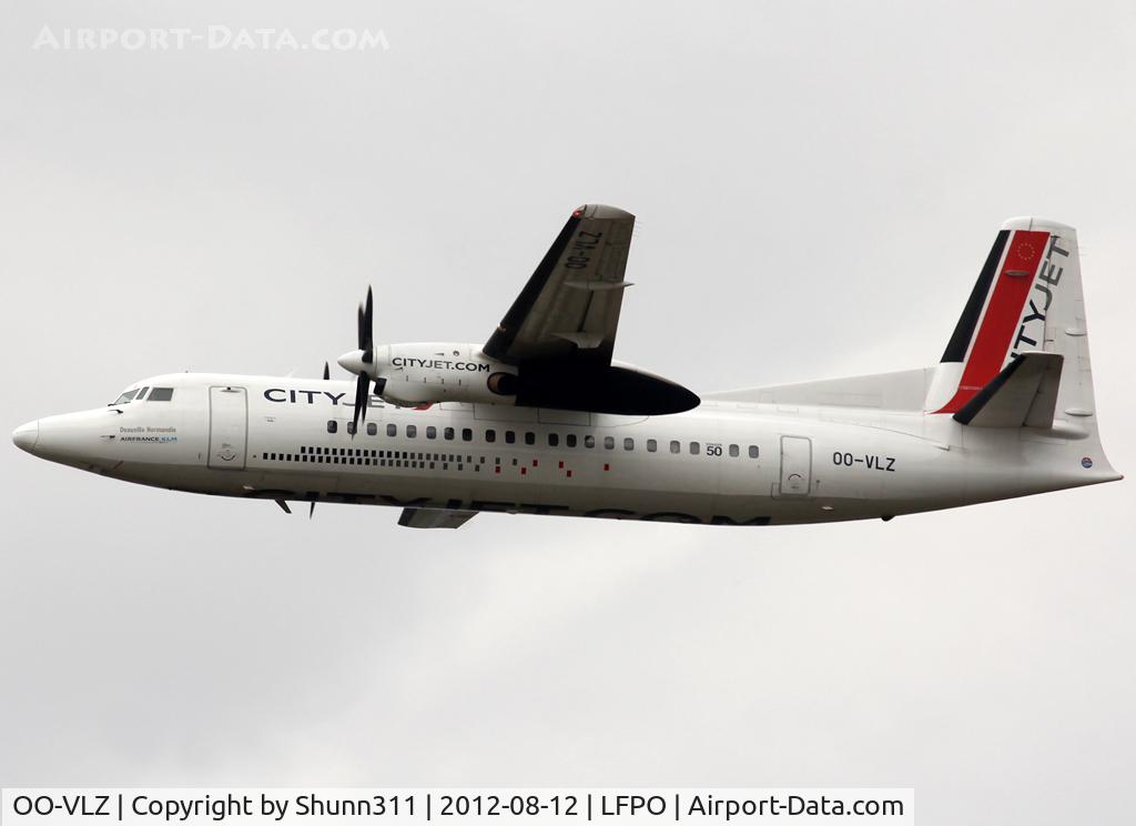 OO-VLZ, 1992 Fokker 50 C/N 20264, Taking off from rwy 24