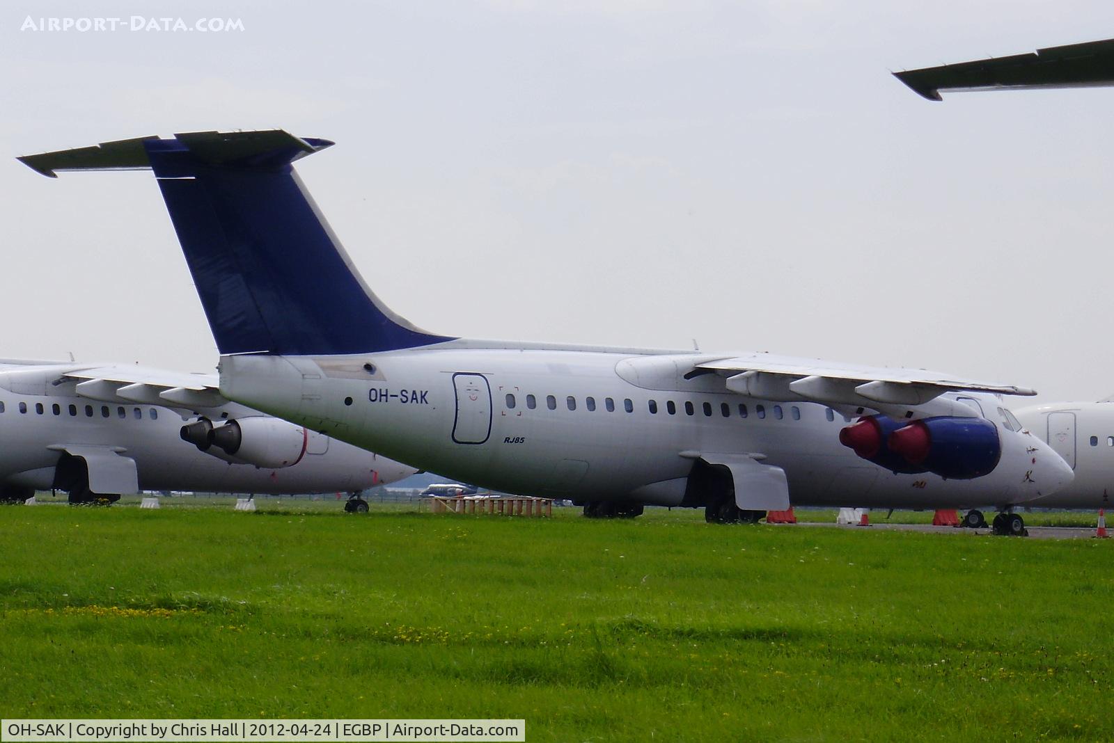 OH-SAK, 2001 BAE Systems Avro 146-RJ85 C/N E.2389, ex Blue1 RJ85 in storage at Kemble