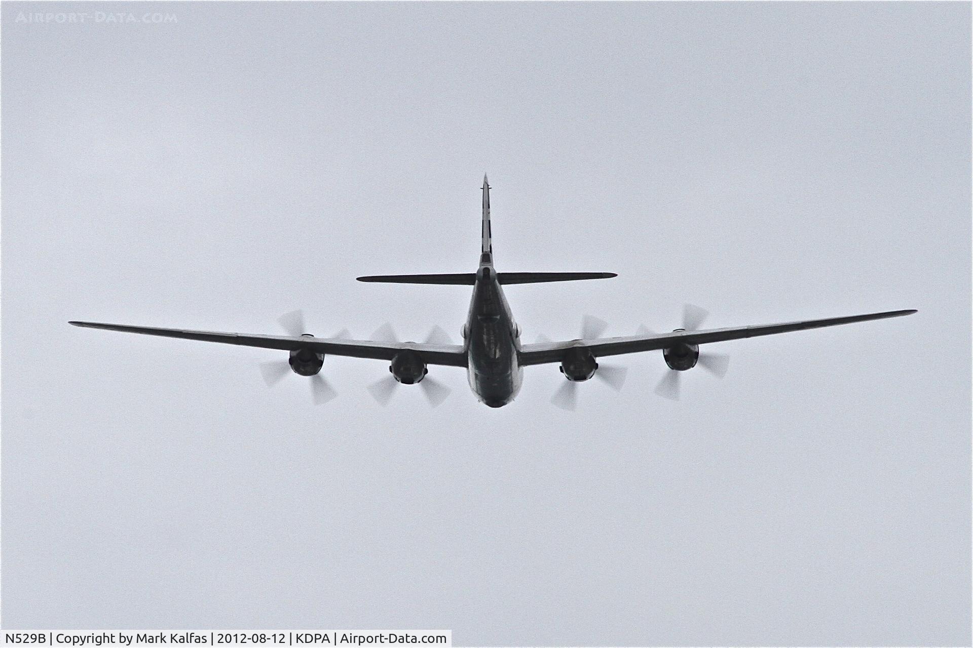 N529B, 1944 Boeing B-29A-60-BN Superfortress C/N 11547, FiFi heading east over mid-field at DuPage Airport.