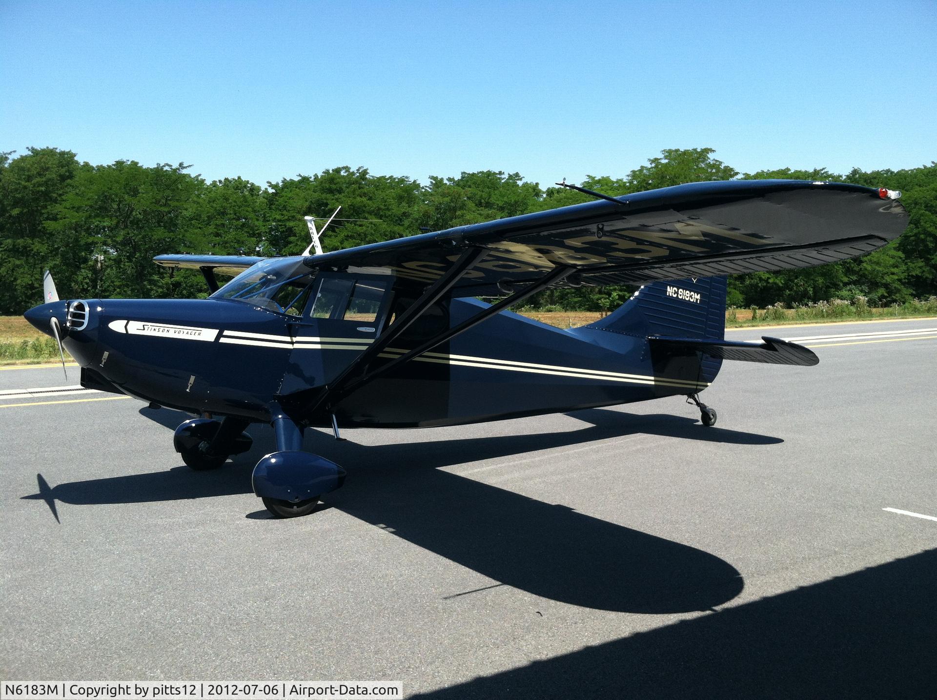 N6183M, 1948 Stinson 108-3 Voyager C/N 108-4183, N6183M at KXLL 7/2012