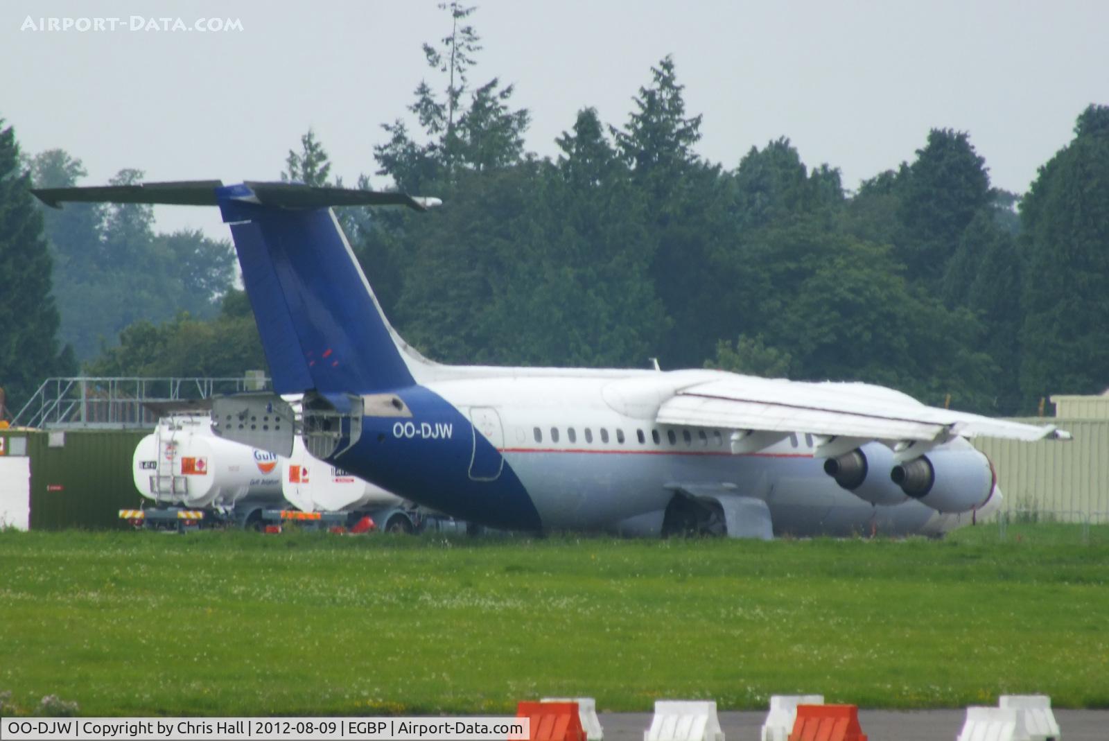 OO-DJW, 1996 British Aerospace Avro 146-RJ85 C/N E.2296, ex Brussels Airlines in storage at Kemble