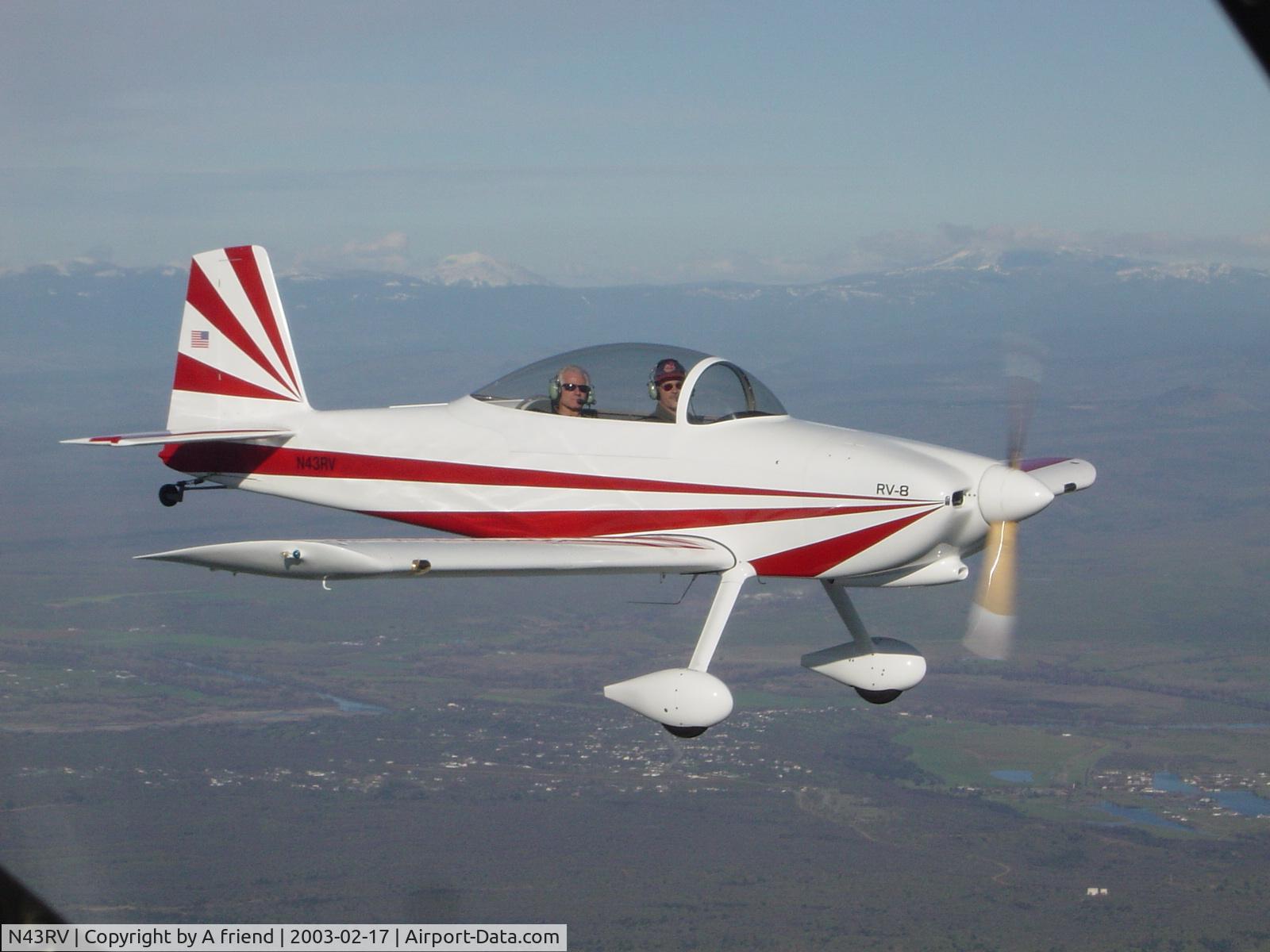 N43RV, 2000 Vans RV-8 C/N 80207, Over Red Bluff, California
