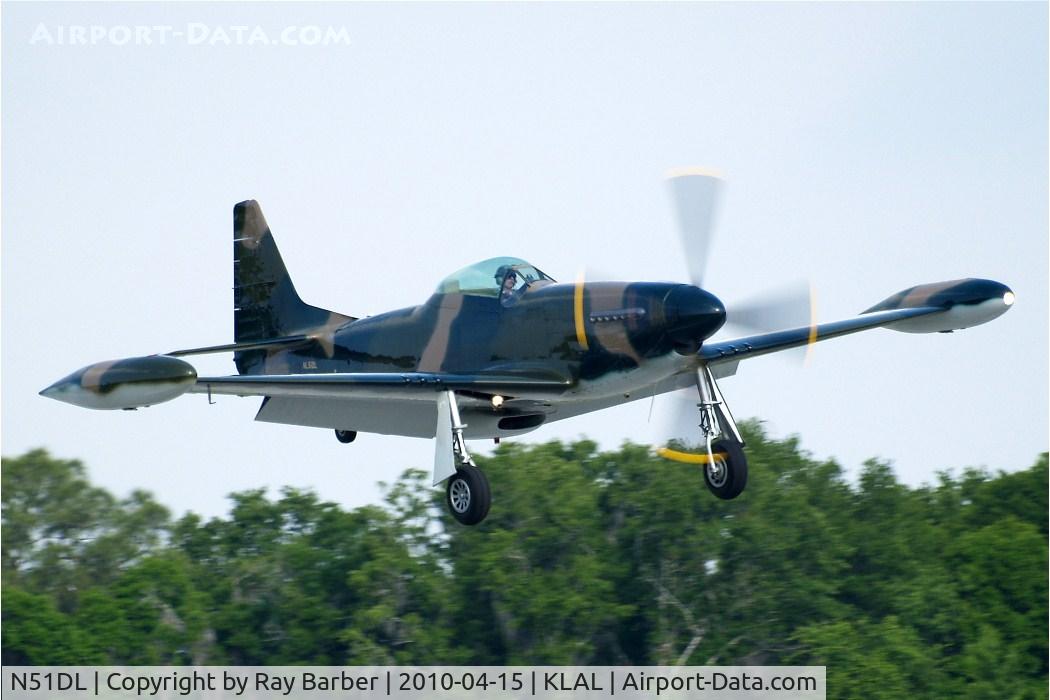N51DL, 1944 North American P-51D Mustang C/N 26890, North American P-51D Mustang [109-26890] Lakeland-Linder~N 15/04/2010. Cavalier conversion. On approach.