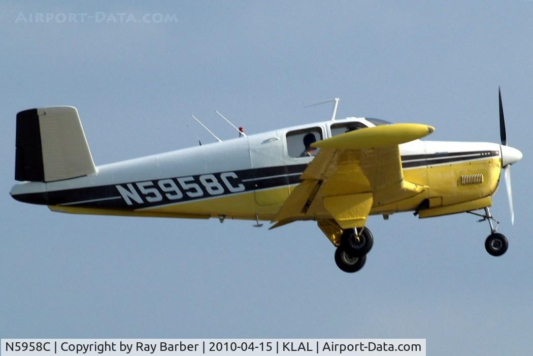 N5958C, 1952 Beech C35 Bonanza C/N D-3319, About to land.