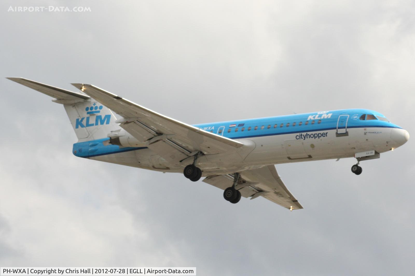 PH-WXA, 1996 Fokker 70 (F-28-0070) C/N 11570, KLM Cityhopper