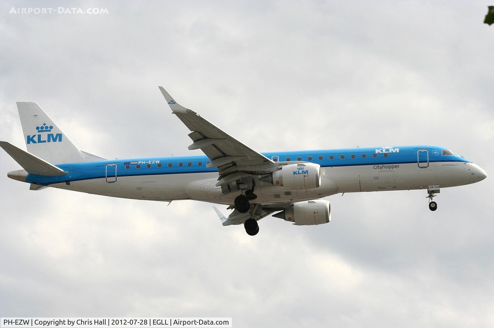 PH-EZW, 2012 Embraer 190LR (ERJ-190-100LR) C/N 19000533, KLM Cityhopper