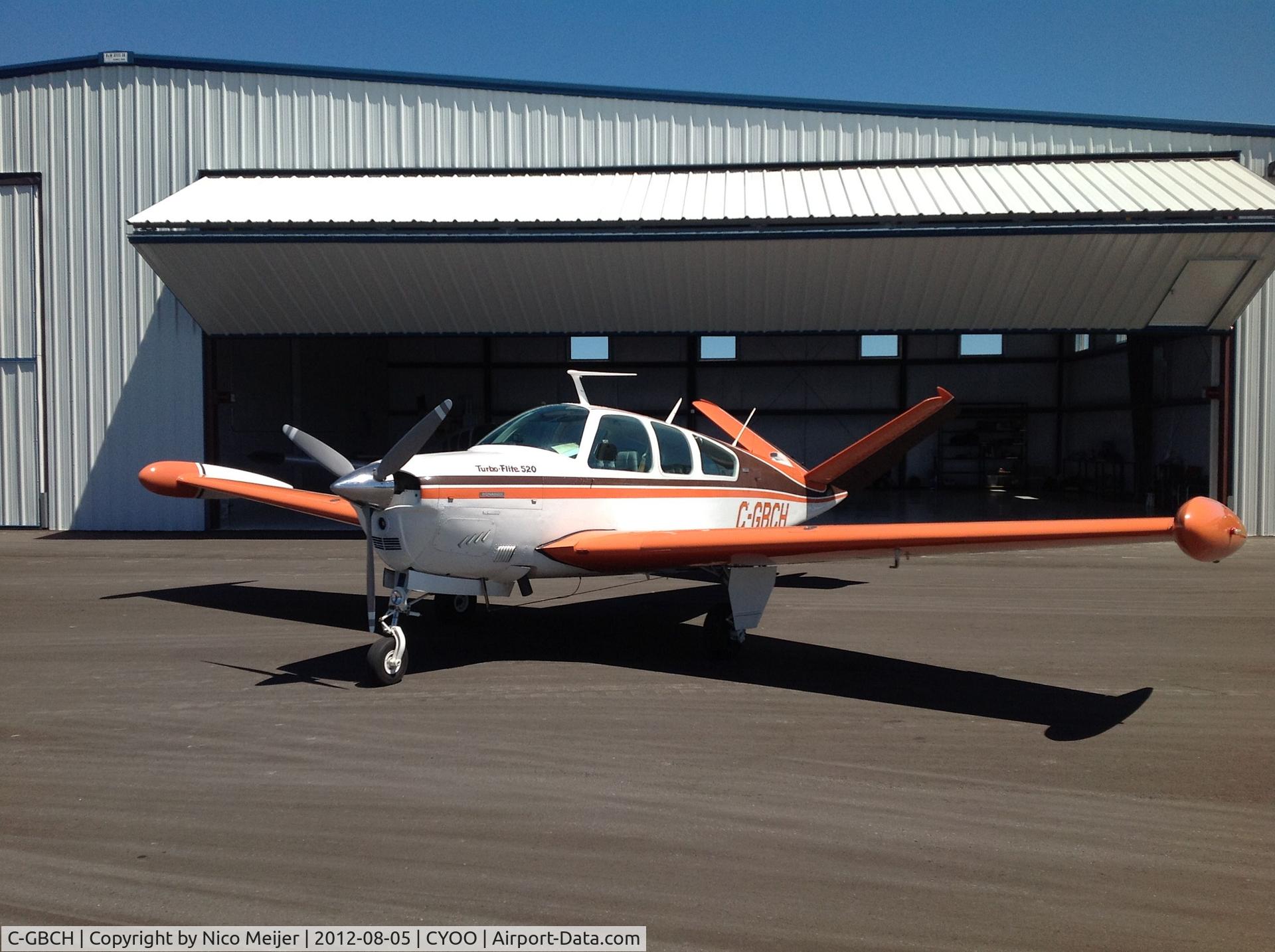C-GBCH, 1974 Beech V35B Bonanza C/N D-9583, Sitting in front of its new home, CYOO Oshawa, ON