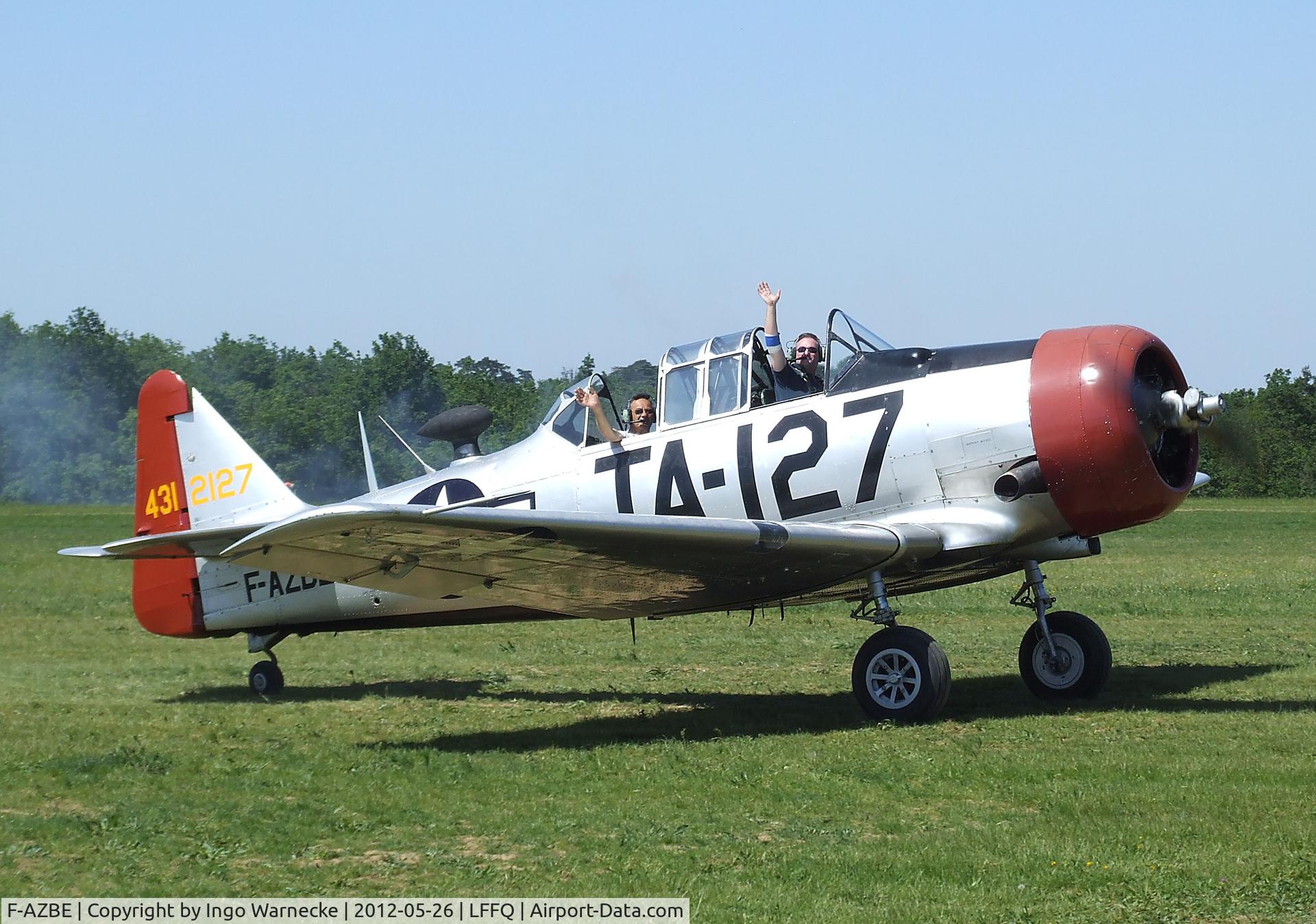 F-AZBE, North American AT-6C Harvard IIA C/N 88-12127, North American T-6C Texan at the Meeting Aerien 2012, La-Ferte-Alais