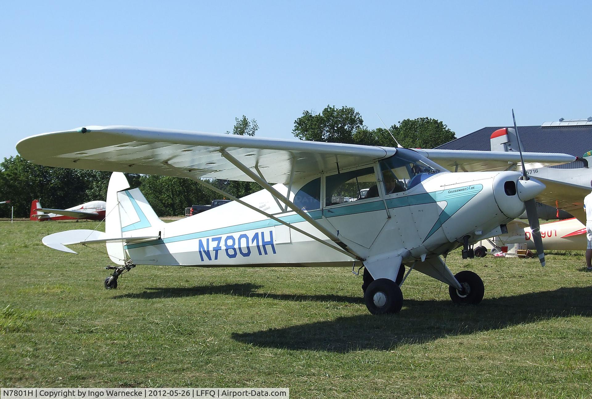 N7801H, 1946 Piper PA-12 Super Cruiser C/N 12-698, Piper PA-12 Super Cruiser at the Meeting Aerien 2012, La-Ferte-Alais