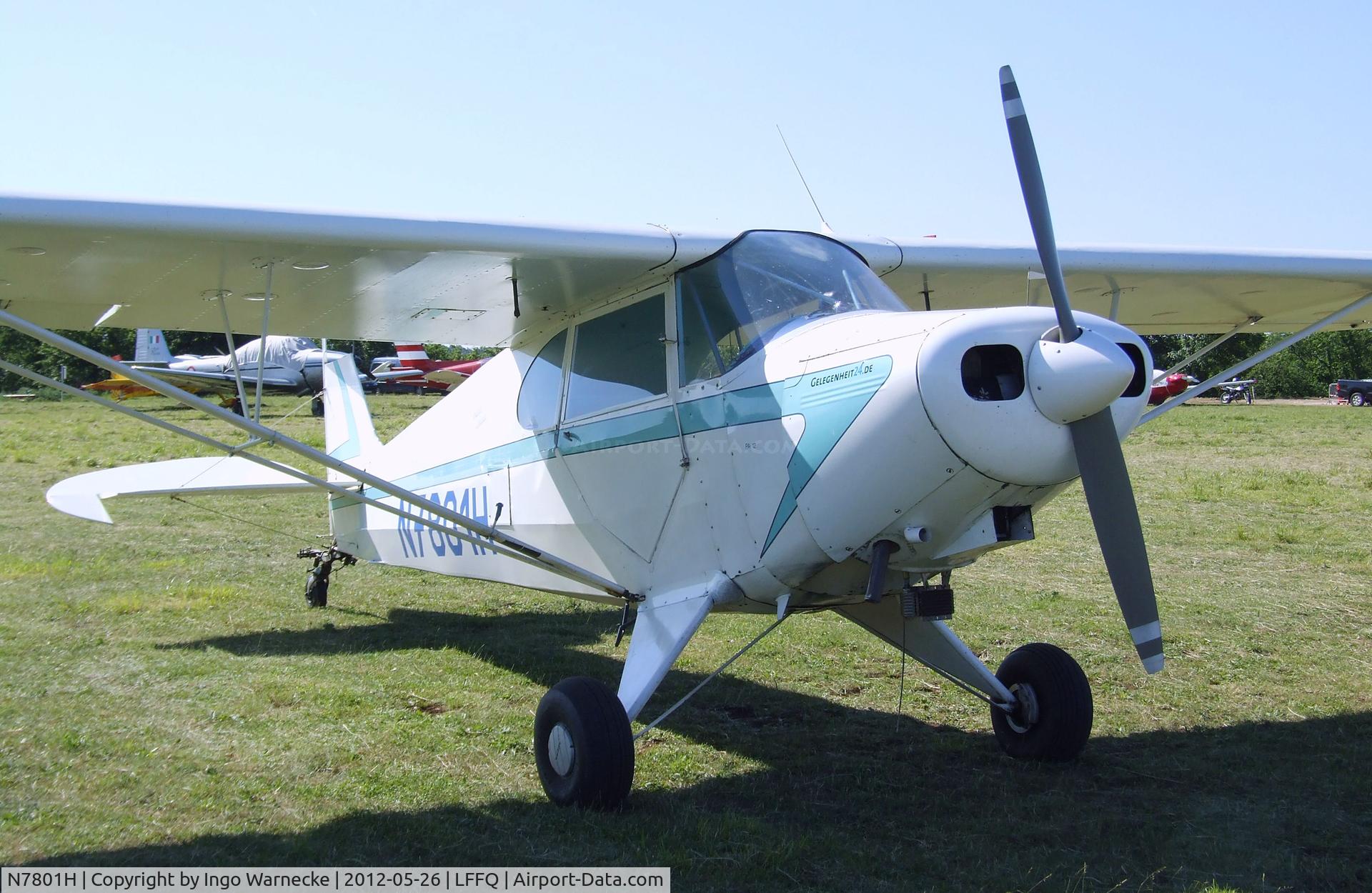 N7801H, 1946 Piper PA-12 Super Cruiser C/N 12-698, Piper PA-12 Super Cruiser at the Meeting Aerien 2012, La-Ferte-Alais