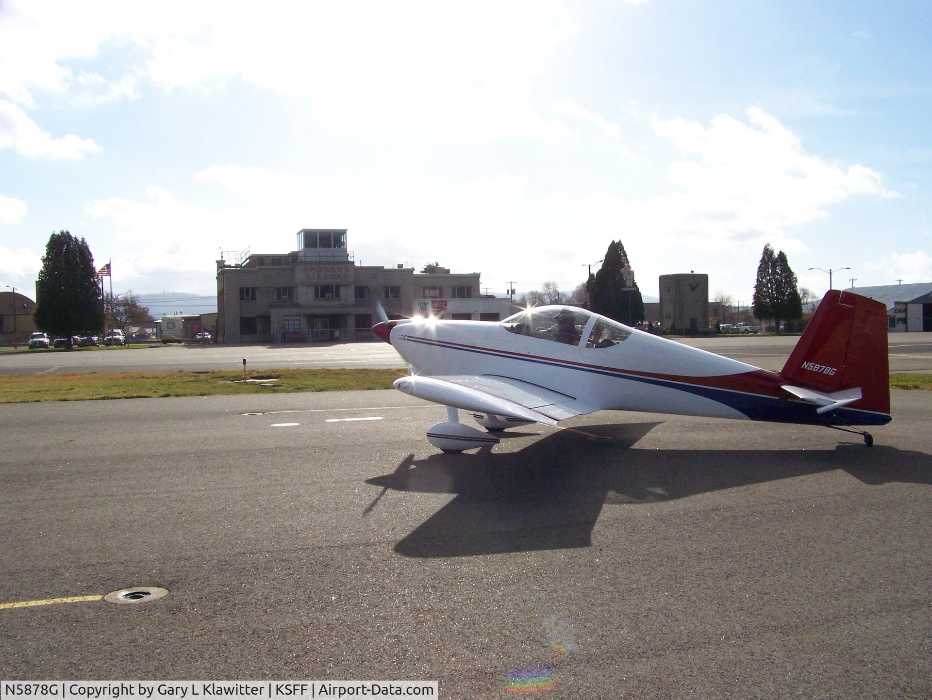 N5878G, 2005 Vans RV-7 C/N 70179, Gordon's RV-7 at Felts Field, Spokane Washington
