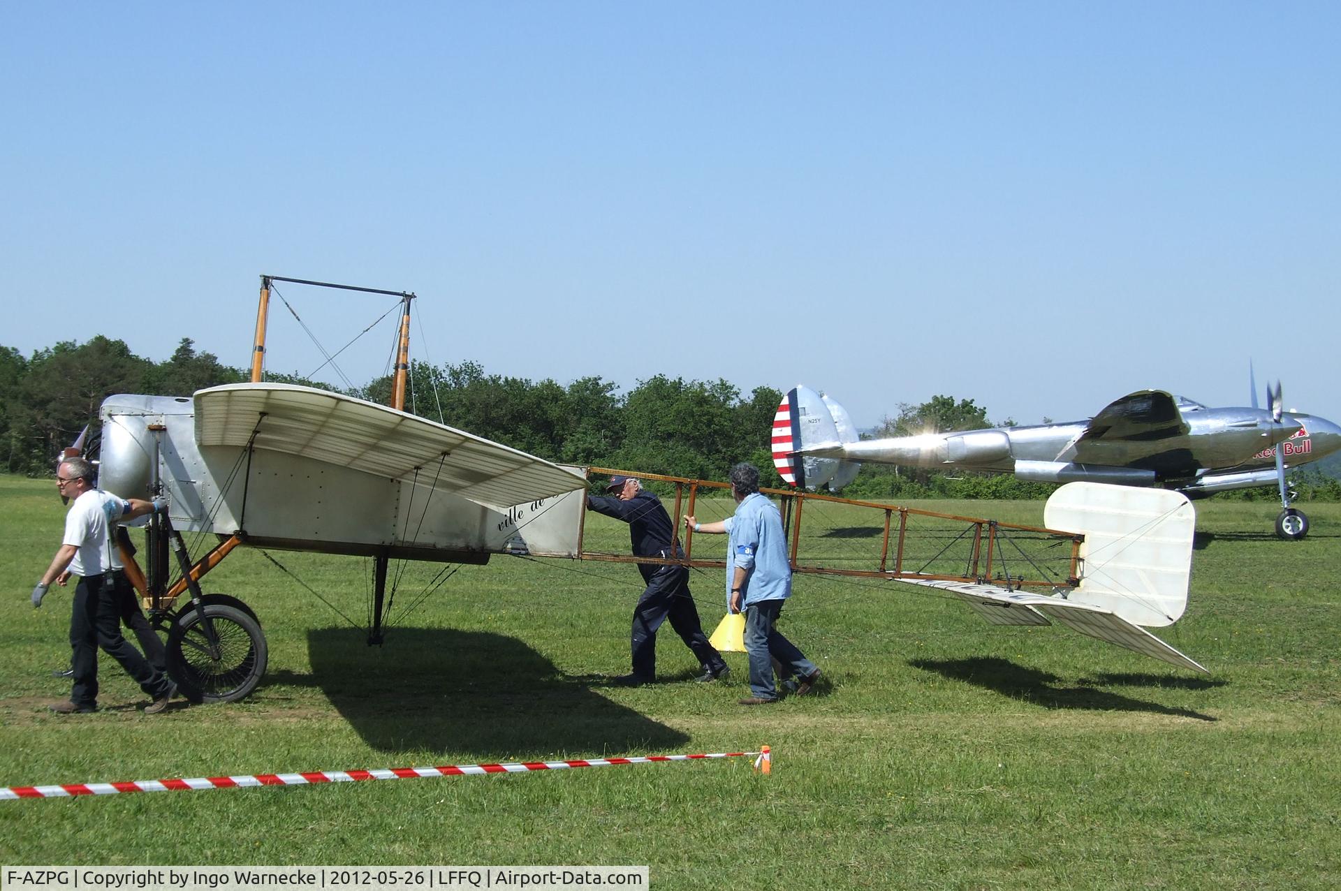F-AZPG, Bleriot XI-2 Replica C/N SA-29, Bleriot XI-2 Replica at the Meeting Aerien 2012, La-Ferte-Alais