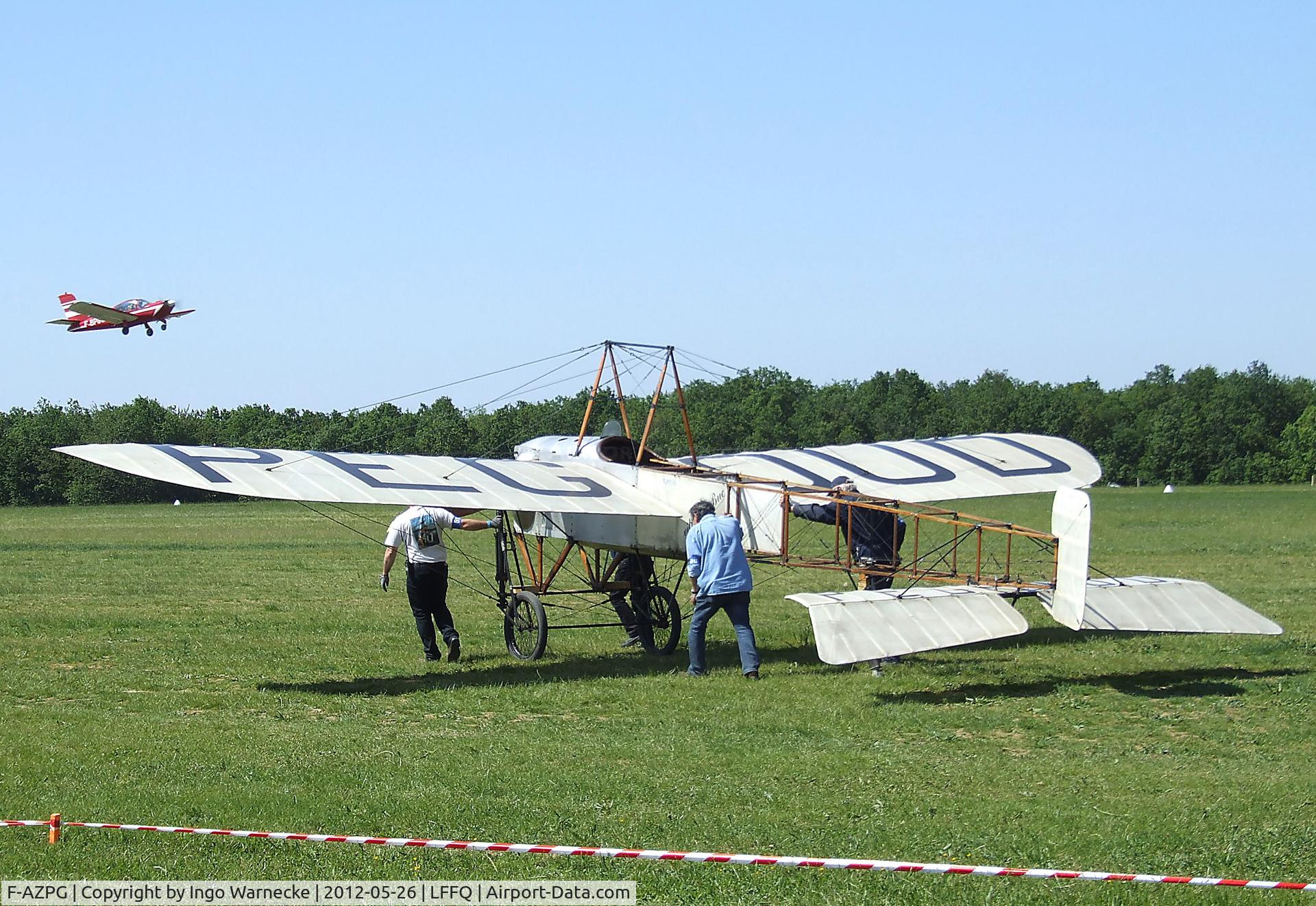 F-AZPG, Bleriot XI-2 Replica C/N SA-29, Bleriot XI-2 Replica at the Meeting Aerien 2012, La-Ferte-Alais