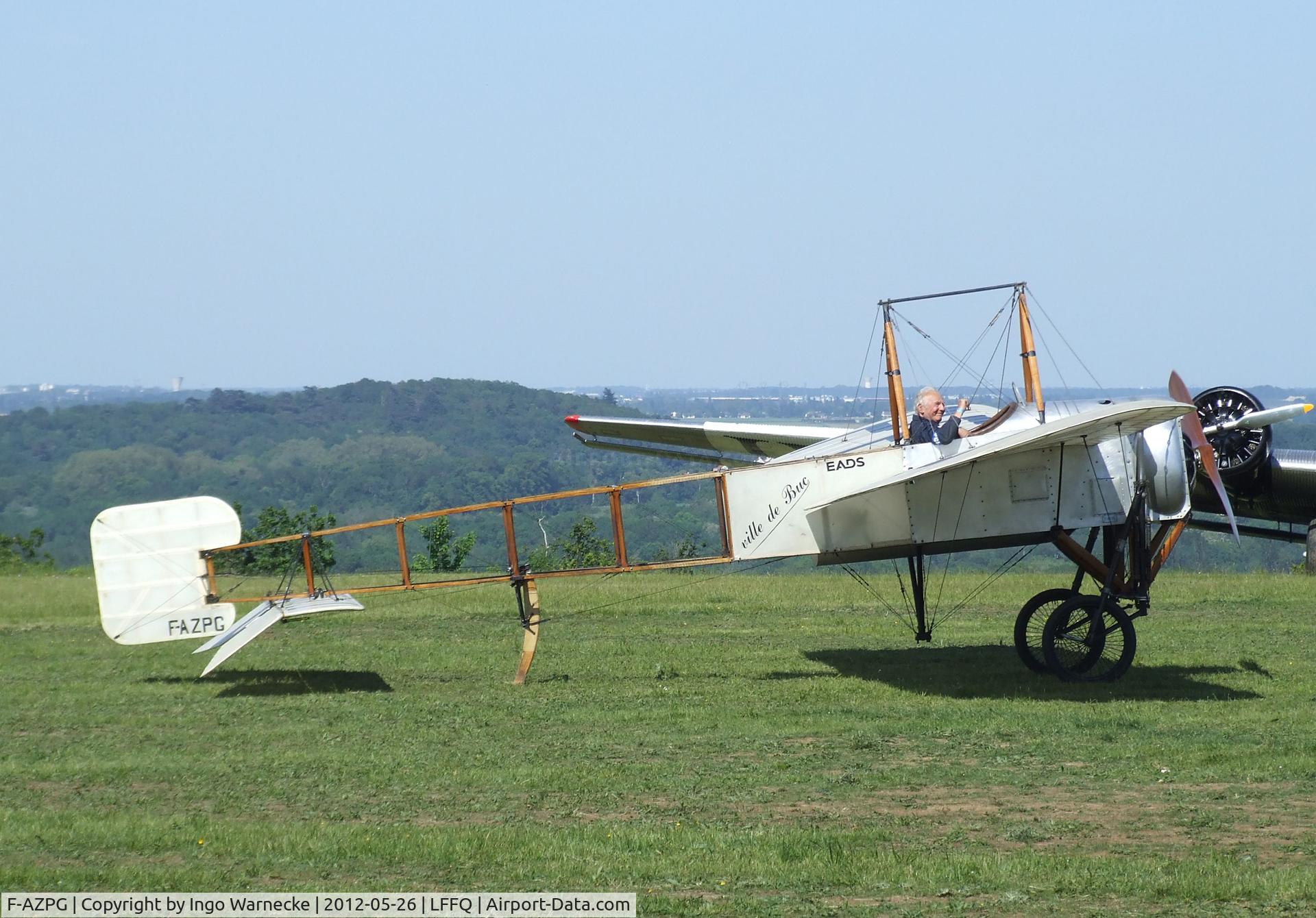 F-AZPG, Bleriot XI-2 Replica C/N SA-29, Bleriot XI-2 Replica at the Meeting Aerien 2012, La-Ferte-Alais