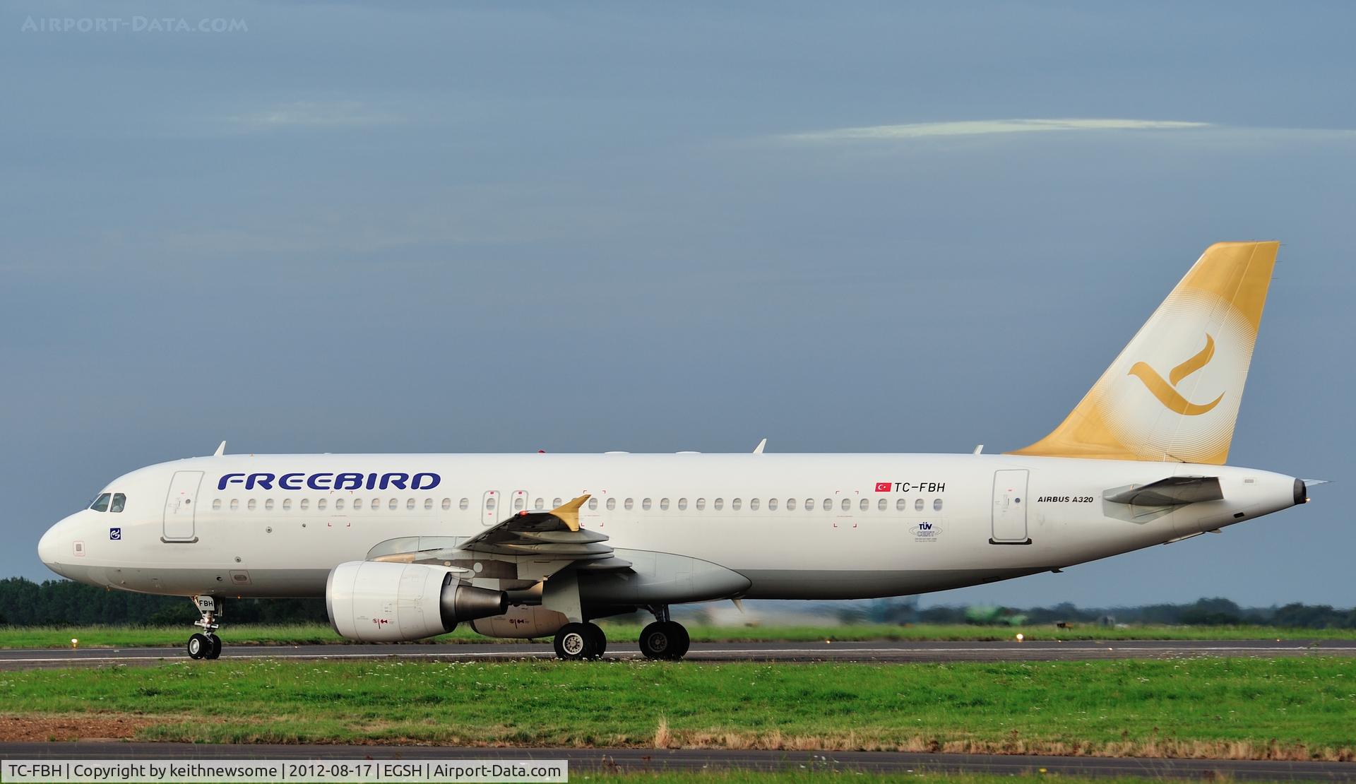 TC-FBH, 2010 Airbus A320-214 C/N 4207, 'Golden' Freebird this evening.