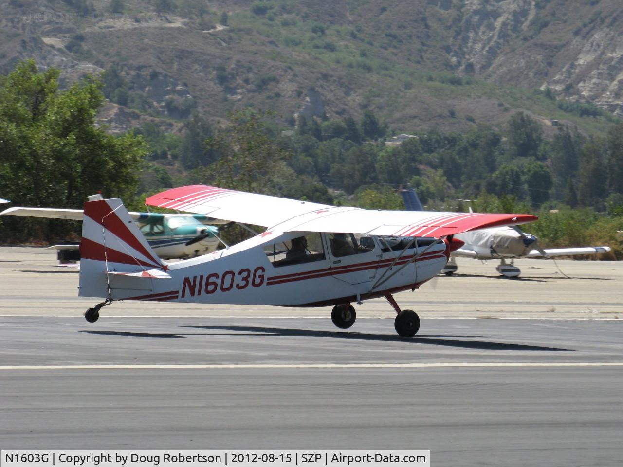 N1603G, 1968 Champion 7ECA Citabria C/N 609, 1968 Champion 7ECA CITABRIA, Lycoming O-235 115 Hp, landing roll Rwy 22