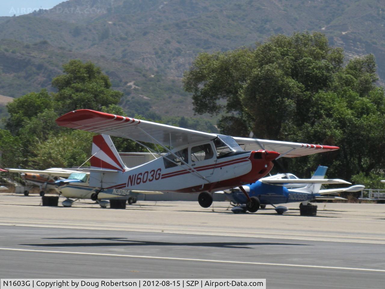 N1603G, 1968 Champion 7ECA Citabria C/N 609, 1968 Champion 7ECA CITABRIA, Lycoming O-235 115 Hp, landing Rwy 22