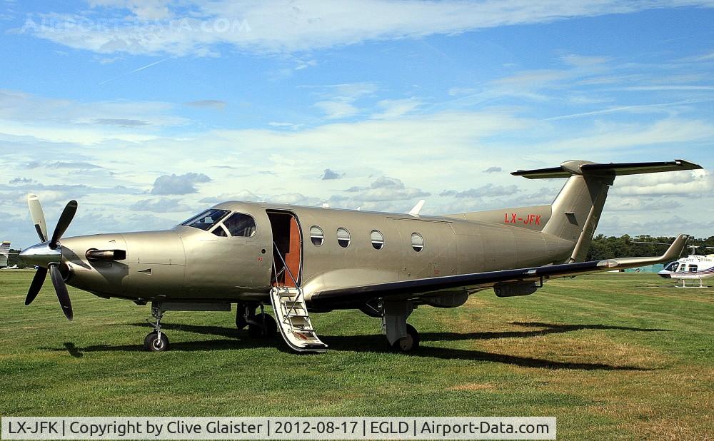LX-JFK, 2005 Pilatus PC-12/45 C/N 683, Currently with, JetFly Aviation S.A. (There is also a model of this PC-12 in reception next to the control tower.)