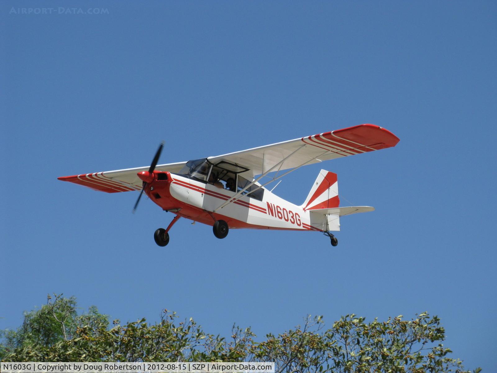 N1603G, 1968 Champion 7ECA Citabria C/N 609, 1968 Champion 7ECA CITABRIA, Lycoming O-235 115 Hp, on final Rwy 22