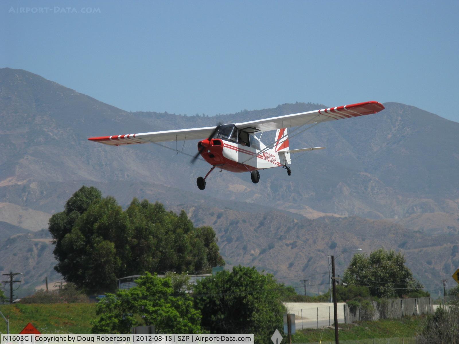 N1603G, 1968 Champion 7ECA Citabria C/N 609, 1968 Champion 7ECA CITABRIA, Lycoming O-235 115 Hp, on final Rwy 22-in pattern practice dual instruction