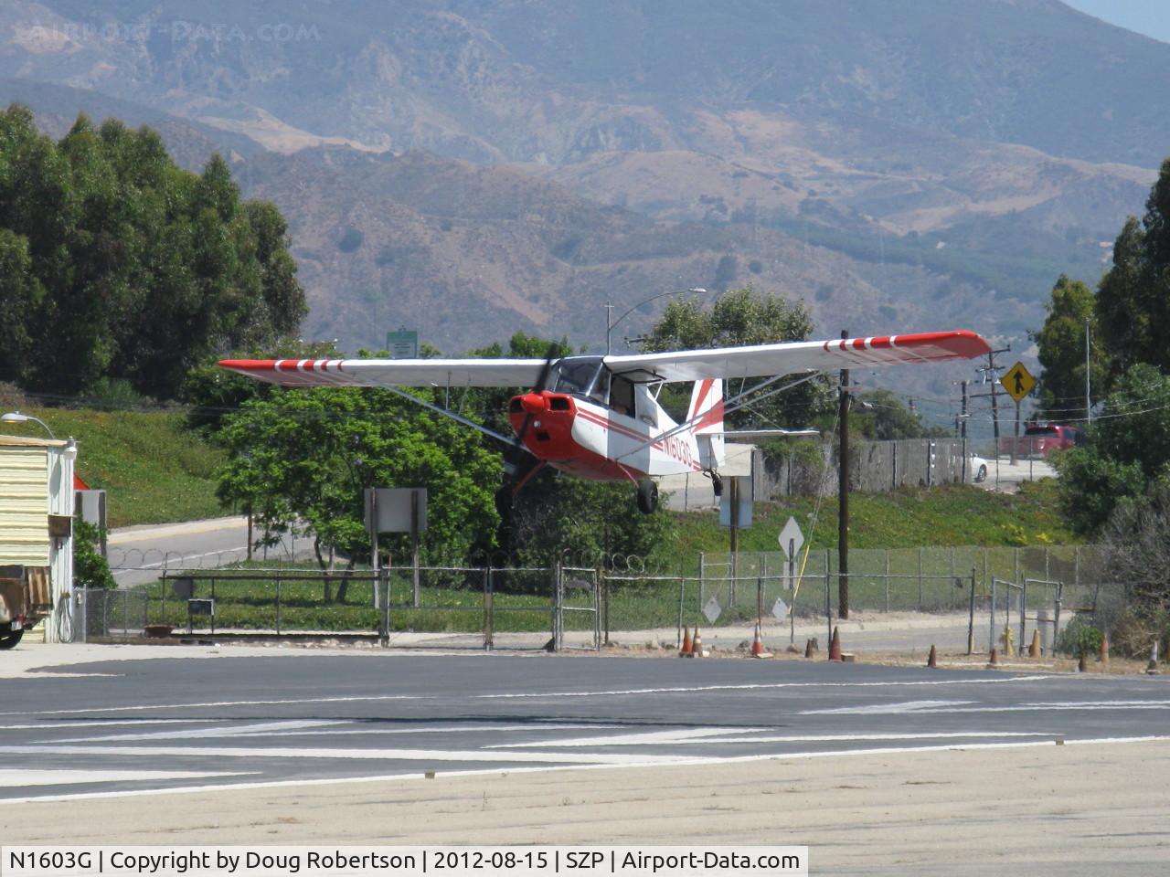 N1603G, 1968 Champion 7ECA Citabria C/N 609, 1968 Champion 7ECA CITABRIA, Lycoming O-235 115 Hp, on final Rwy 22