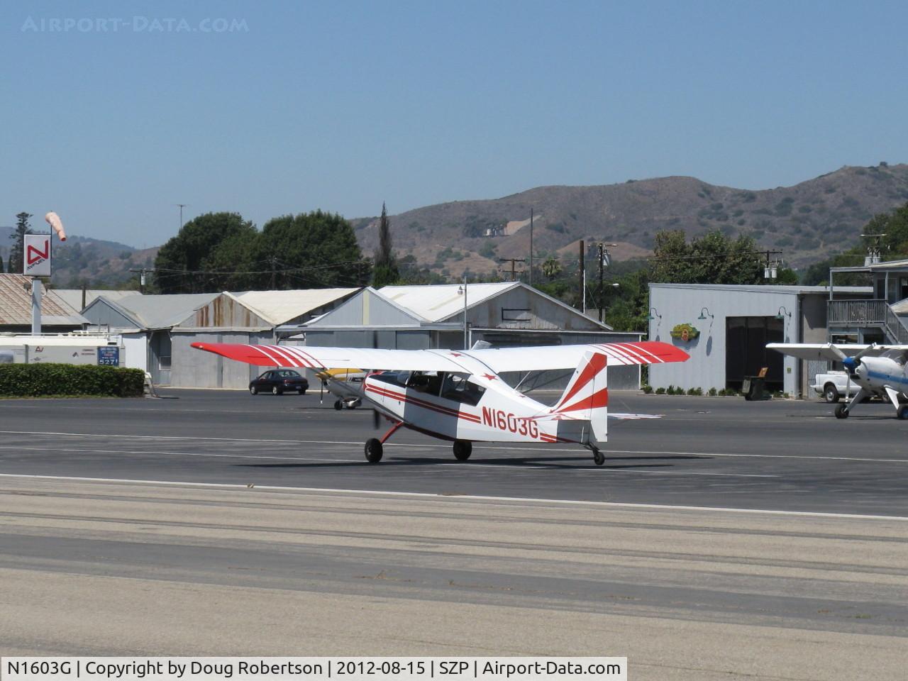 N1603G, 1968 Champion 7ECA Citabria C/N 609, 1968 Champion 7ECA CITABRIA, Lycoming O-235 115 Hp, landing roll Rwy 22