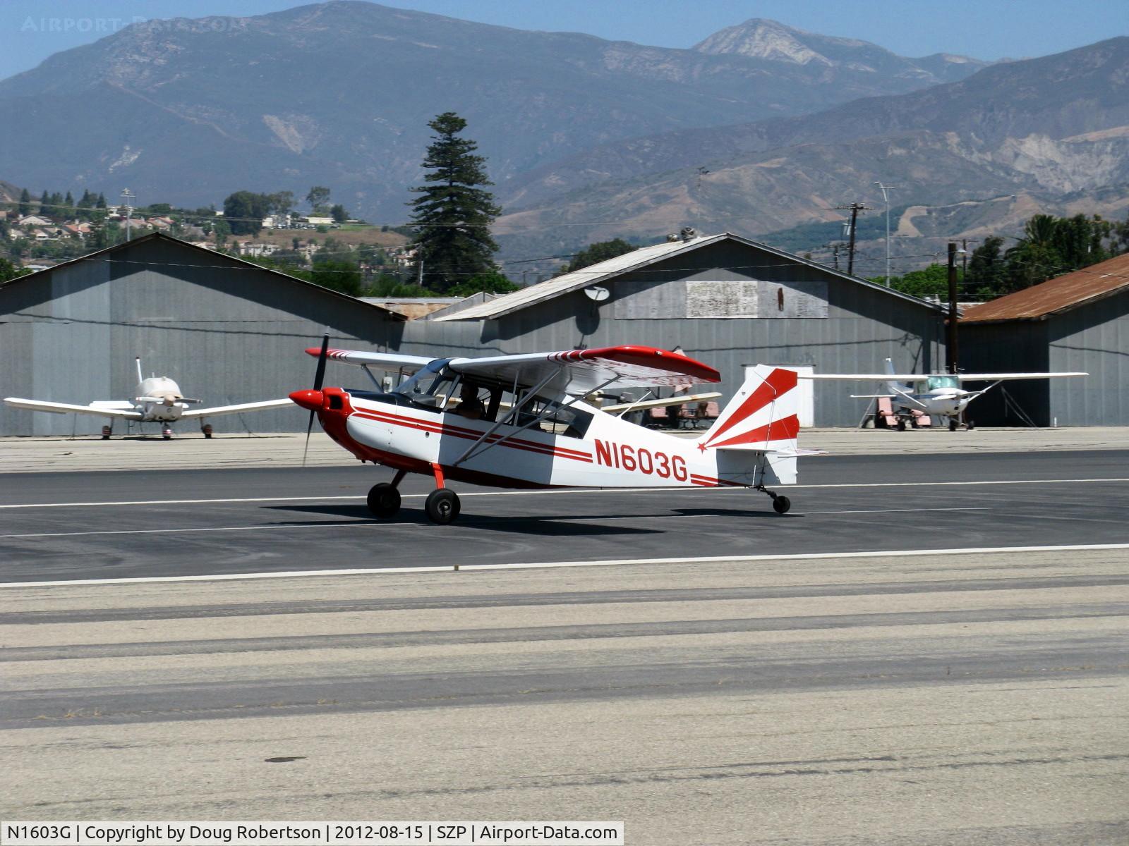 N1603G, 1968 Champion 7ECA Citabria C/N 609, 1968 Champion 7ECA CITABRIA, Lycoming O-235 115 Hp, landing roll Rwy 22