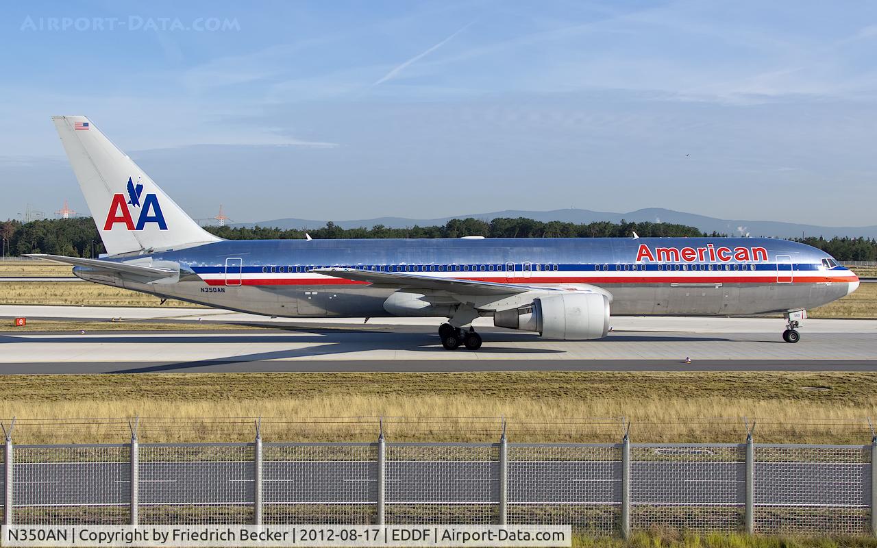 N350AN, 2003 Boeing 767-323/ER C/N 33089, taxying to the gate