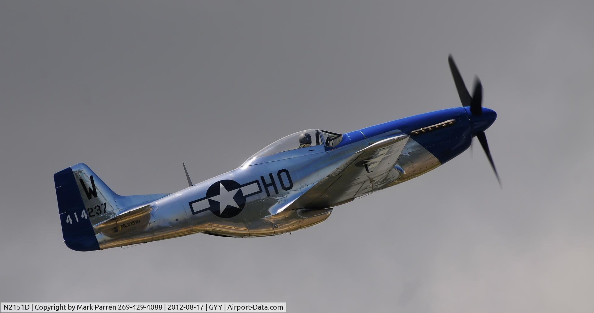 N2151D, 1944 North American F-51D Mustang C/N 122-40196, Practice for Chicago Air & Water Show