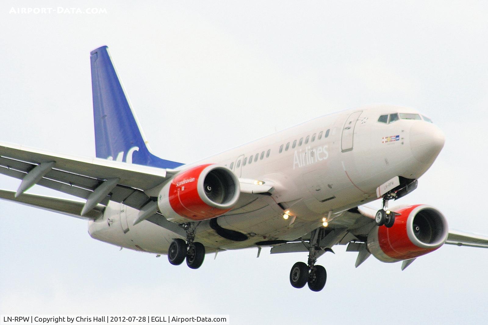 LN-RPW, 1999 Boeing 737-683 C/N 28289, Scandinavian Airlines