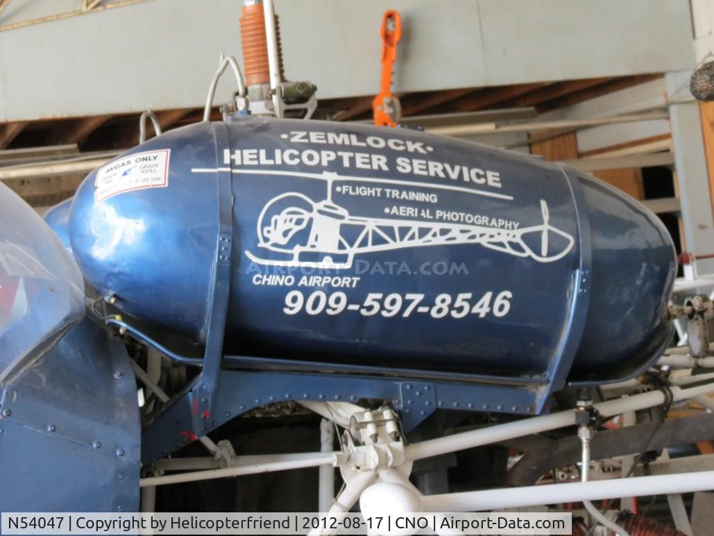 N54047, 1967 Bell 47G C/N 002, Fuel Tank advertisement