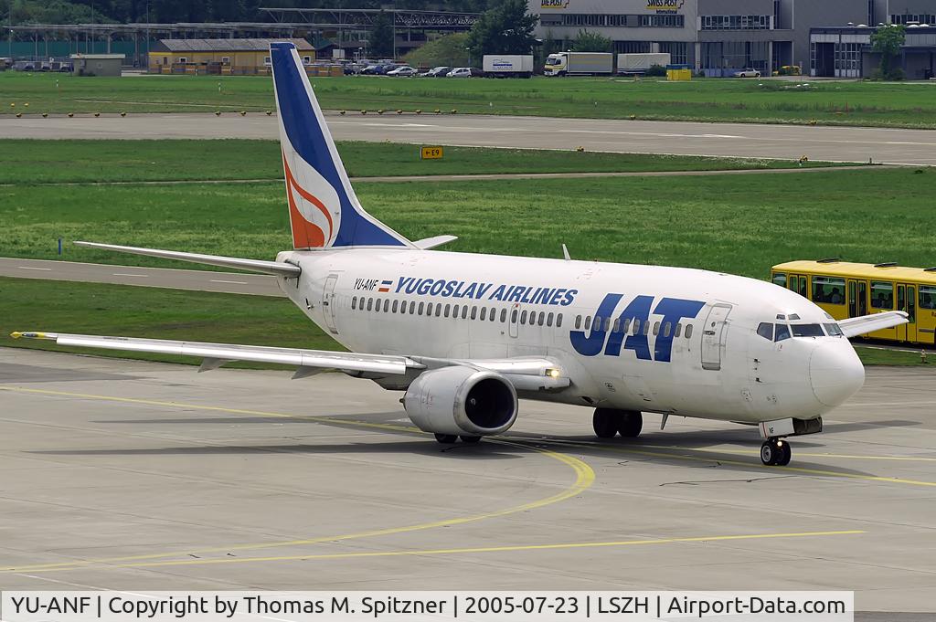 YU-ANF, 1985 Boeing 737-3H9 C/N 23330/1136, JAT ( Yugoslav Airlines ) YU-ANF