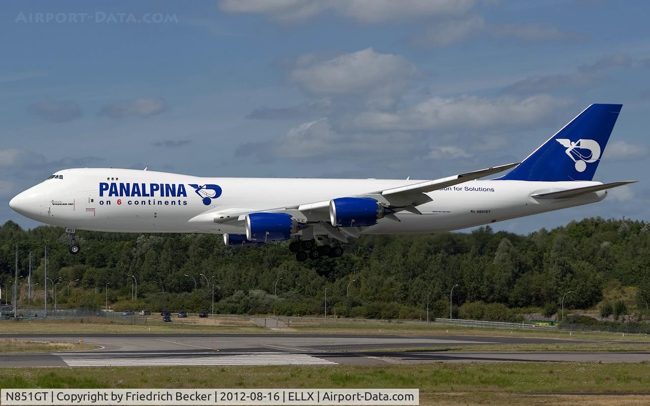 N851GT, 2012 Boeing 747-87UF C/N 37565, short final RW24