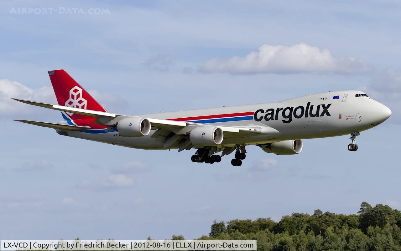 LX-VCD, 2011 Boeing 747-8R7F C/N 35809, on final RW24