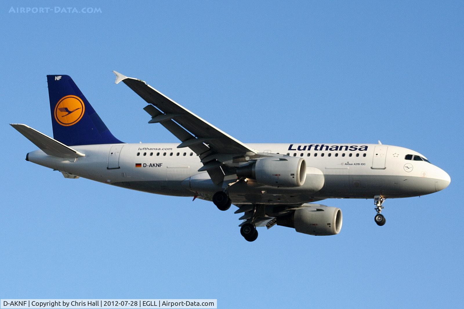 D-AKNF, 1997 Airbus A319-112 C/N 0646, Lufthansa